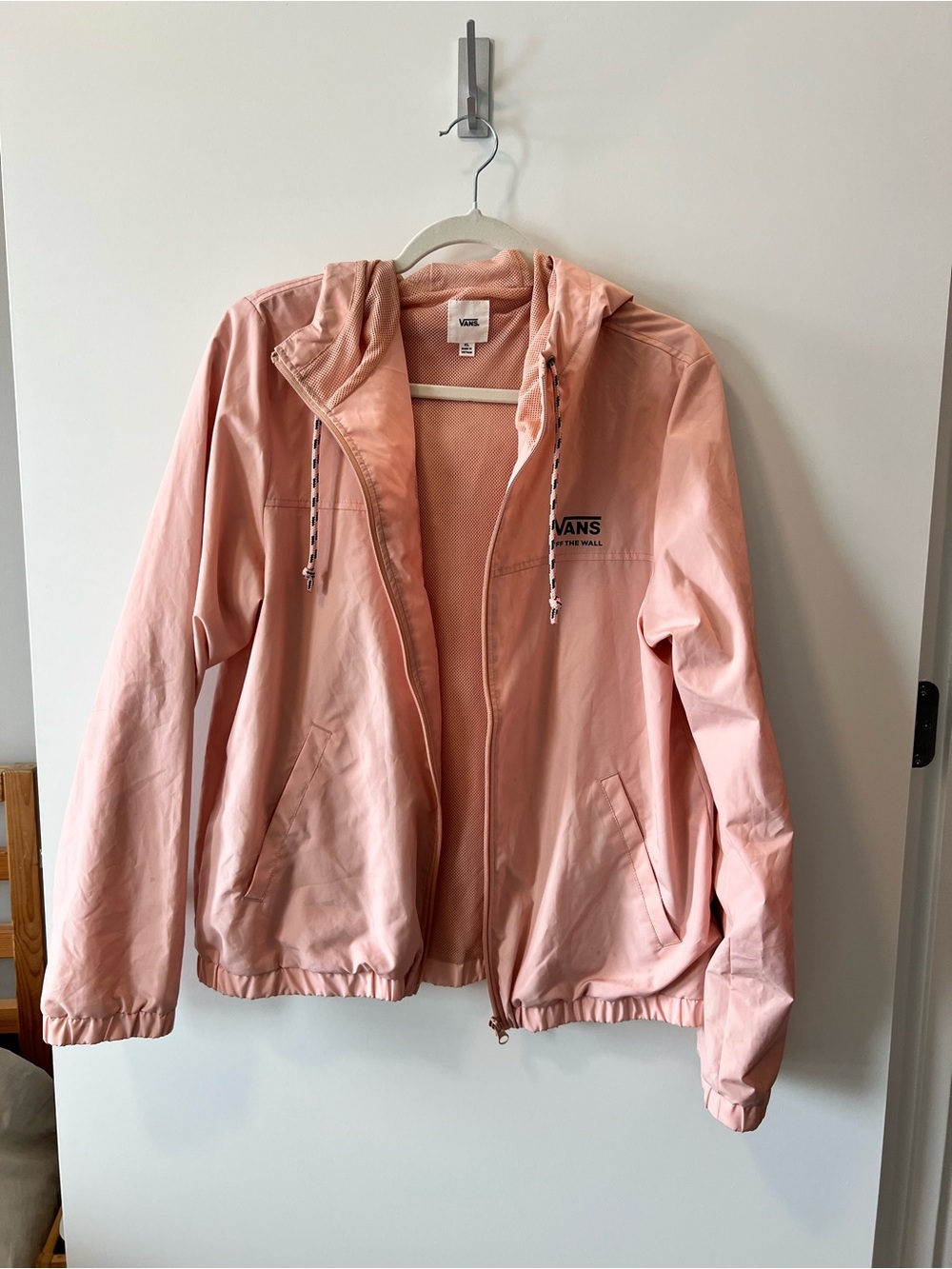Vans Light Pink Hooded Bomber Jacket